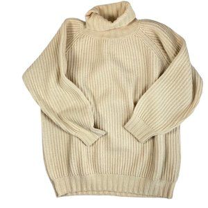 VTG Altopiano Wool Blend Italian Knit Turtleneck L Raglan Sleeves Relaxed Fit
